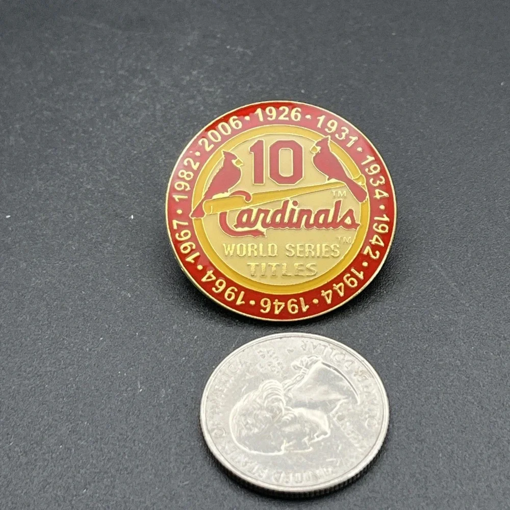 MLB‎ Baseball St. Louis Cardinals 10 World Series Titles Lapel Hat Pin